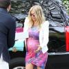Fergie (enceinte) arrive à la baby shower d'Erinn Bartlett, la femme d'Oliver Hudson, à Los Angeles, le 01 juin 2013.