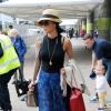 Exclusif - Nicole Sherzinger arrive à l'aéroport de Glasgow pour assister aux auditions de l'émission X Factor. Le 3 Juin 2013.