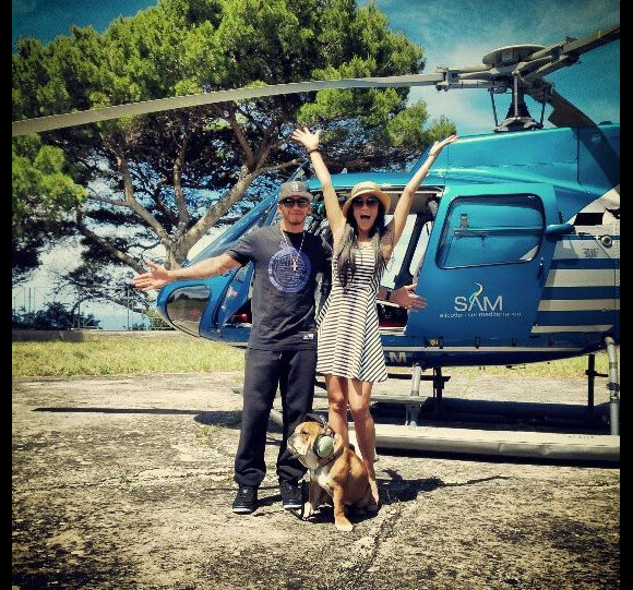 Lewis Hamilton, sa chérie Nicole Scherzinger et son chien Roscoe en mini-vacances à Capri.