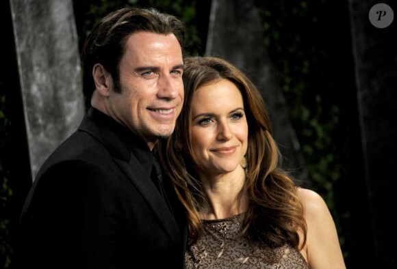 Kelly Preston et John Travolta lors de la soirée Vanity Fair post-Oscars le 24 février 2013 à Los Angeles