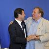L'acteur francais Gérard Depardieu participe à la conférence de presse au Musée Massena à Nice, le 6 juin 2013, présentant la programmation du 1er Festival du cinéma russe à Nice organisé par le Gosfilmofond, la Maison de la Russie, avec le soutien de la Ville de Nice, qui aura lieu du 14 au 17 juin 2013