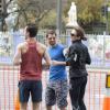 En Australie pour participer au musical culte Jesus-Christ Superstar, Mel C peaufine sa condition, ici en plein jogging dans Adelaide le 5 juin 2013.
