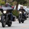 Exclusif - Pink et son mari Carey Hart font de la moto à Malibu, le 6 juin 2013.