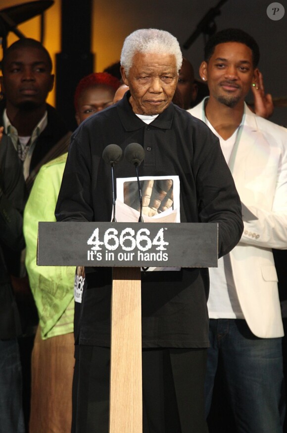Nelson Mandela à Londres le 27 juin 2008.