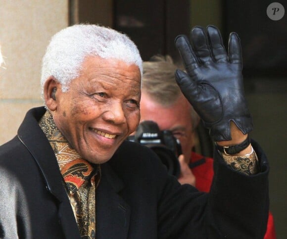 Nelson Mandela à Londres le 27 juin 2008