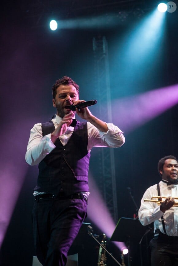 Christophe Maé en concert dans le cadre du 'LH Tour' au Grand Stade du Havre, le 7 juin 2013.