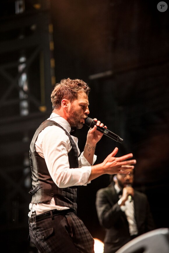 Christophe Maé en concert dans le cadre du 'LH Tour' au Grand Stade du Havre, le 7 juin 2013.