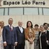 Le prince Albert II de Monaco et la princesse Caroline de Hanovre étaient présents au côté de la veuve de Léo Ferré, Marie-Christine, venue de Toscane avec son fils Mathieu et ses petits-enfants Charlotte et Nicolas, le 11 juin 2013 à Monaco pour le baptême de l'Espace Léo-Ferré, ex-Salle du Canton.