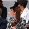 Kate Middleton à Southampton le 13 juin 2013 pour sa dernière mission officielle avant de débuter son congé maternité : la duchesse de Cambridge procédait au baptême de The Royal Princess, palace flottant de la compagnie de croisières Princess Cruises, dont le vaisseau originellement nommé ainsi avait été baptisé en 1984 par Lady Di.