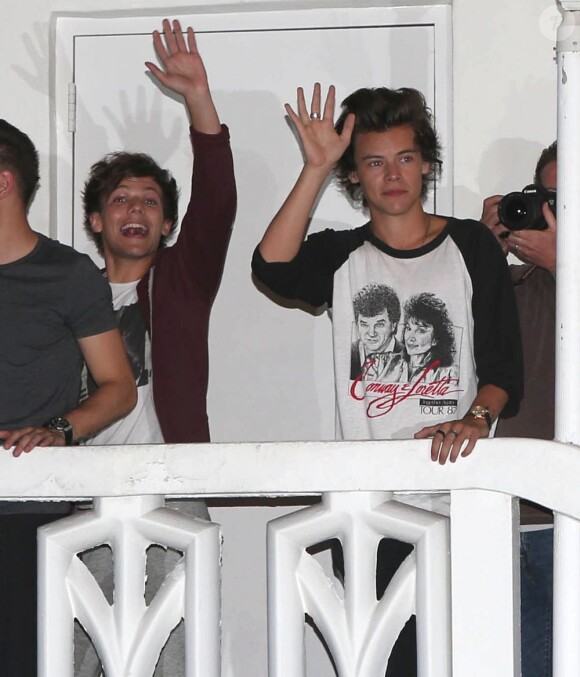 Harry Styles, Liam Payne, Niall Horan, Zayn Malik et Louis Tomlinson, les garçons du groupe One Direction quittent un studio après une journée d'enregistrement à Miami, le 12 juin 2013.