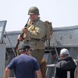 John Goodman sur le tournage de The Monuments Men sur les côtes anglaises, le 5 juin 2013.