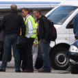 George Clooney de retour en Allemagne pour le tournage de The Monuments Men avec ses amis et acteurs Matt Damon et Bill Murray le 12 mai 2013