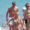 Steven Gerrard et sa femme Alex en vacances à Ibiza le 16 juin 2013