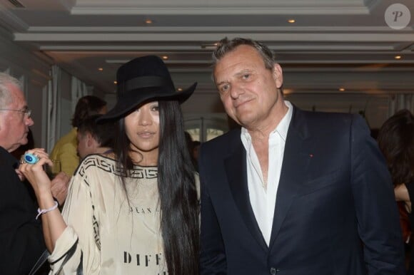 Exclusif - Jean-Charles de Castelbajac et l'actrice Pom Klementieff à la soirée de lancement de la saison estivale du Grand-Hôtel du Cap-Ferrat à l'Hôtel de Vendôme à Paris, le 18 juin 2013.