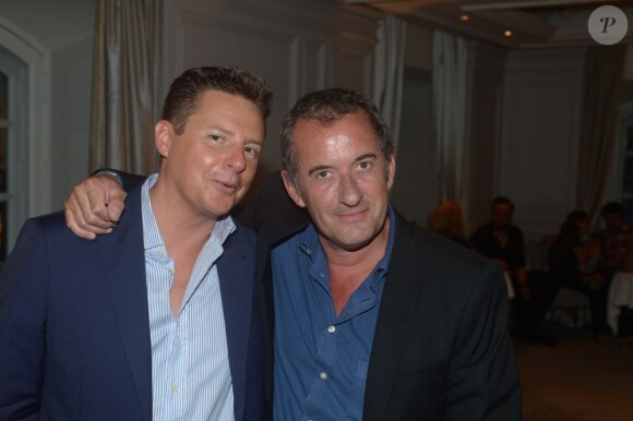 Exclusif - Marc Leveau, directeur du Grand-Hôtel et Christophe Dechavanne à la soirée de lancement de la saison estivale du Grand-Hôtel du Cap-Ferrat à l'Hôtel de Vendôme à Paris, le 18 juin 2013.