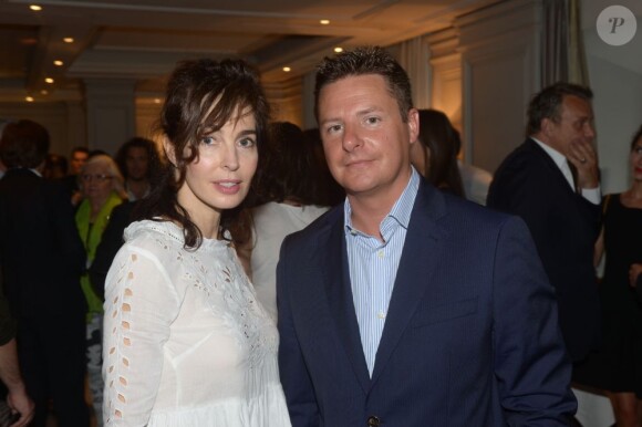 Exclusif - Anne Parillaud et Marc Leveau (directeur du Grand-Hôtel) à la soirée de lancement de la saison estivale du Grand-Hôtel du Cap-Ferrat à l'Hôtel de Vendôme à Paris, le 18 juin 2013.