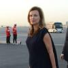 Valérie Trierweiler à l'aéroport de Doha pour la visite officielle de son compagnon Francois Hollande au Qatar le 22 juin 2013.