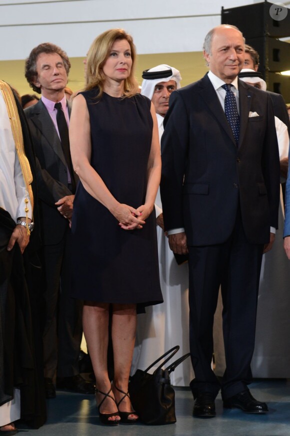 Valerie Trierweiler, Laurent Fabius à Doha le 22 juin 2013.