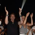 Johnny et Laeticia Hallyday comptaient parmi les nombreux spectateurs de Patrick Bruel lors de son concert à Bercy. Paris, le 22 juin 2013.