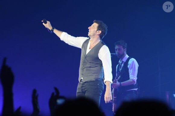 Patrick Bruel lors de son concert au palais omnisports de Paris-Bercy le 22 juin 2013