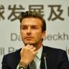 David Beckham a donné une conférence de prese, le 21 juin 2013 à Hangzhou, en Chine. Le sportif est invité comme ambassadeur du football chinois.