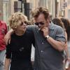 Meg Ryan et John Mellencamp se promenant dans les rues de Rome en Italie le 22 juin 2013