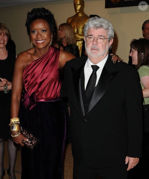 Mellody Hobson et George Lucas lors des Governors Awards à Los Angeles le 13 novembre 2010