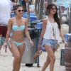 Selena Gomez et son amie Francia Raisa sur une plage à Malibu, le 23 Juin 2013.