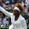 Serena Williams et sa crinière flamboyante pour sa première journée à Wimbledon le 25 juin 2013