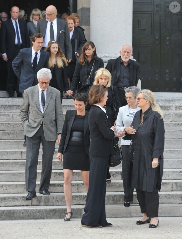 Milena de Liechtenstein, Anne-Aymone Giscard d'Estaing - Funérailles du couturier Jean-Louis Scherrer au cimetière du Père-Lachaise. A Paris le 26 juin 2013.