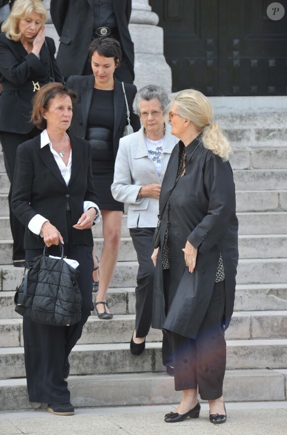 Milena de Liechtenstein, Anne-Aymone Giscard d'Estaing - Funérailles du couturier Jean-Louis Scherrer au cimetière du Père-Lachaise. A Paris le 26 juin 2013.