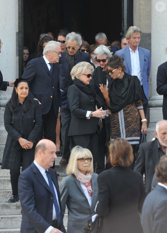 Funérailles du couturier Jean-Louis Scherrer au cimetière du Père-Lachaise. A Paris le 26 juin 2013.