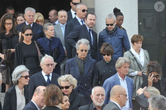 Funérailles du couturier Jean-Louis Scherrer au cimetière du Père-Lachaise. A Paris le 26 juin 2013.