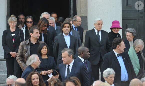 Alexandre Zouari, Jean-Charles De Castelbajac - Funérailles du couturier Jean-Louis Scherrer au cimetière du Père-Lachaise. A Paris le 26 juin 2013.