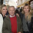 Marie Poniatowski, Sarah Lavoine et leur père Jean à la soirée d'inauguration de la boutique Stone, 60 rue des Saint Pères, à Paris, le 25 juin 2013