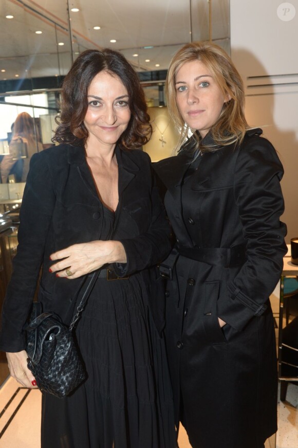 Nathalie Rykiel et Amanda Sthers à la soirée d'inauguration de la boutique Stone, 60 rue des Saint Pères, à Paris, le 25 juin 2013