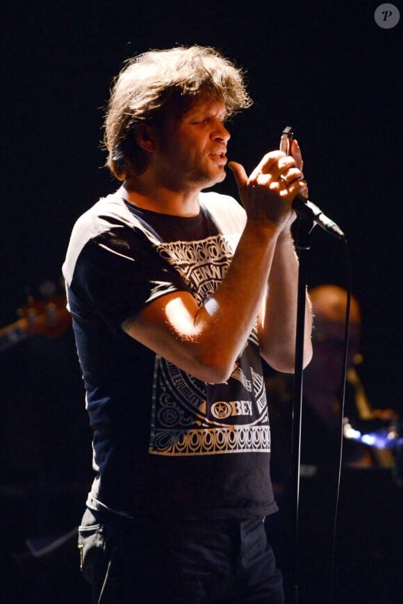 Bertrand Cantat en concert à Paris le 29 mars 2013.