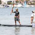  Gwen Stefani et ses garçons Kingston et Zuma passent une journée à la plage sous le soleil de Californie, le 29 juin 2013 à Los Angeles 