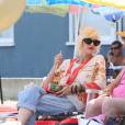  Gwen Stefani et ses garçons Kingston et Zuma passent une journée à la plage sous le soleil de Californie, le 29 juin 2013 à Los Angeles 