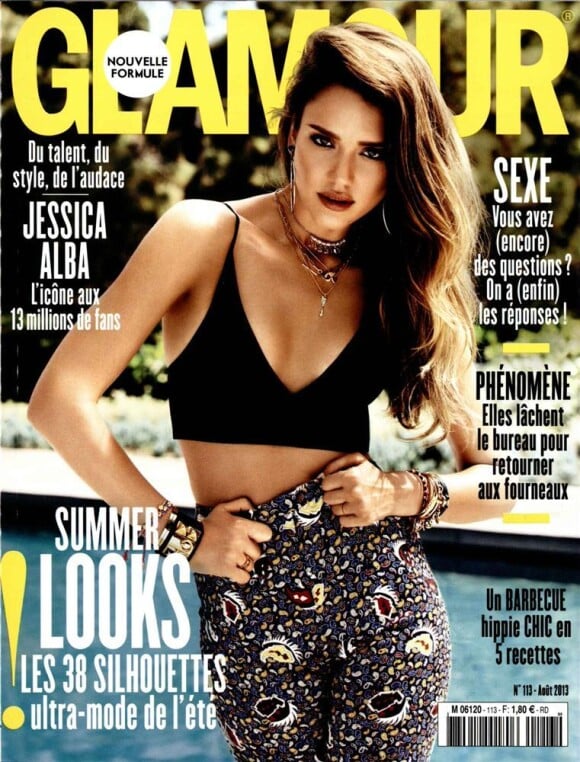 Jessica Alba en couverture du magazine Glamour France