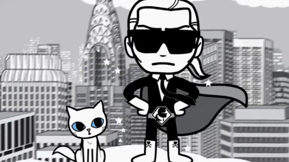 Karl Lagerfeld, héros de dessin animé : Barbara Becker est sous le charme
