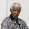 Nelson Mandela lors d'un discours à Parliament Square à Londres le 29 août 2007