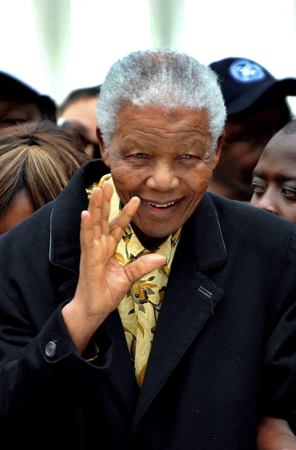 Nelson Mandela à Johannesburg le 22 avril 2009