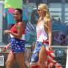 Paris Hilton et Christina Milian font la fête sur la plage à l'occasion de la fête nationale à Malibu, le 4 juillet 2013.