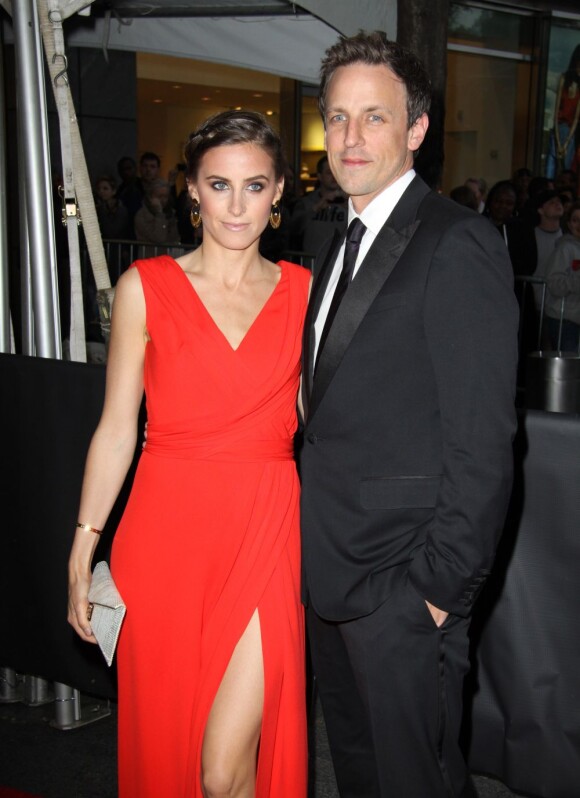 Seth Meyers et sa fiancée Alexi Ashe à New York, le 24 avril 2012.