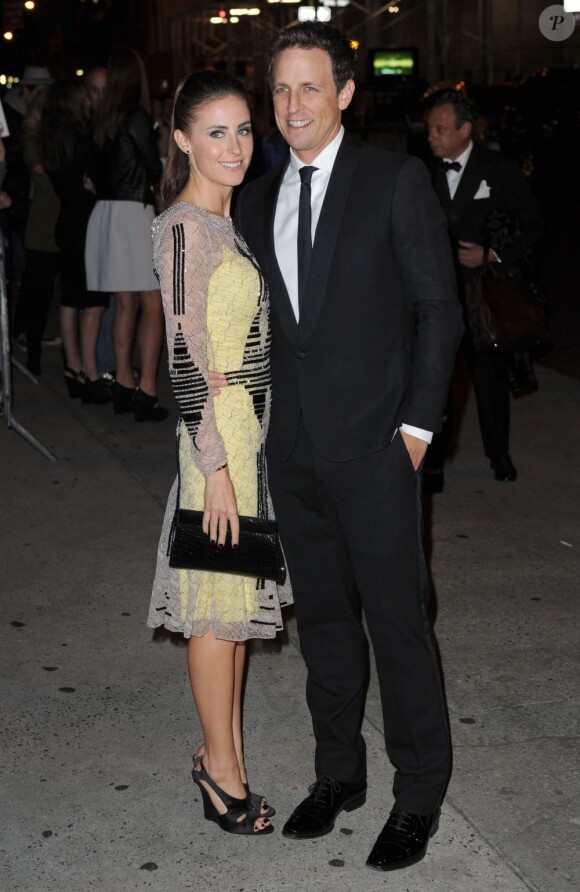Seth Meyers et sa fiancée Alexi Ashe à New York, le 25 octobre 2012.