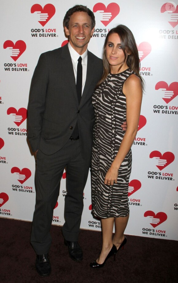 Seth Meyers et sa fiancée Alexi Ashe à New York le 15 octobre 2012.