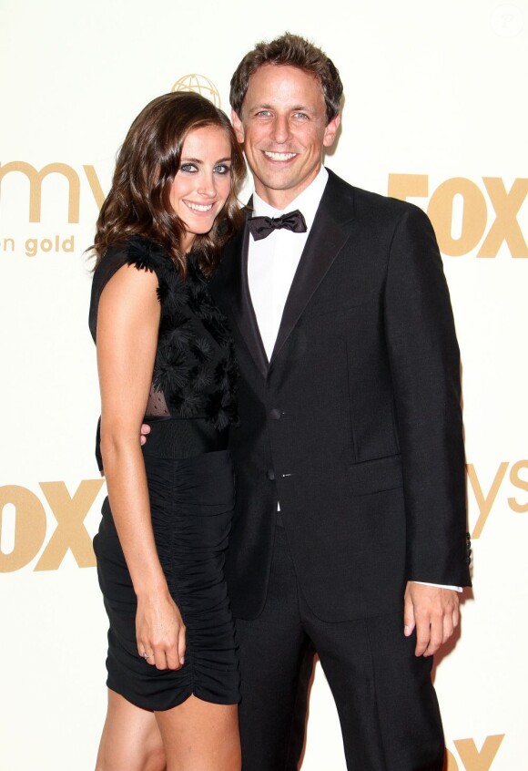 Seth Meyers et sa fiancée Alexi Ashe à Los Angeles, le 18 septembre 2011.