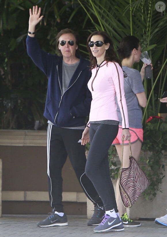 Exclu - Sir Paul McCartney et sa femme Nancy Shevell à Los Angeles le 12 avril 2013.