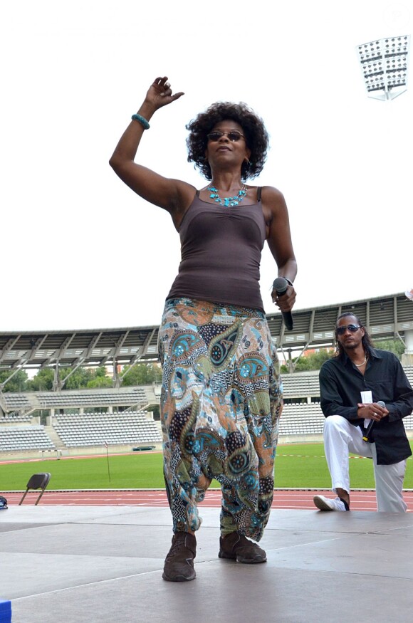 Christiane Obydol de Zouk Machine lors du 12e Carnaval Tropical au Stade Charlety à Paris, le 7 juillet 2013.